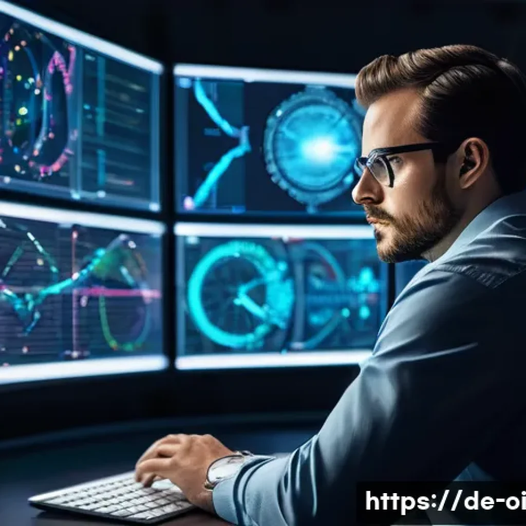 인과관계 추론을 위한 클라우드 기반 도구 활용 - **Prompt:** A dynamic and intelligent scene depicting a data scientist, wearing professional yet sty...