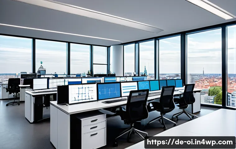 인과관계 추론을 위한 실습 프로젝트 소개 - A modern German research laboratory setting with diverse scientists analyzing causal inference model...