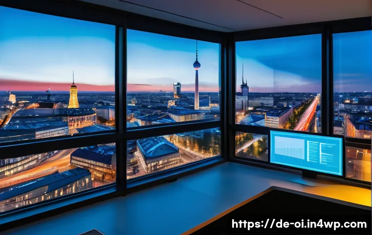 인과관계 추론 훈련의 데이터 시나리오 구성 - A modern data scientist’s workspace in a high-tech Berlin office, showing multiple transparent holog...